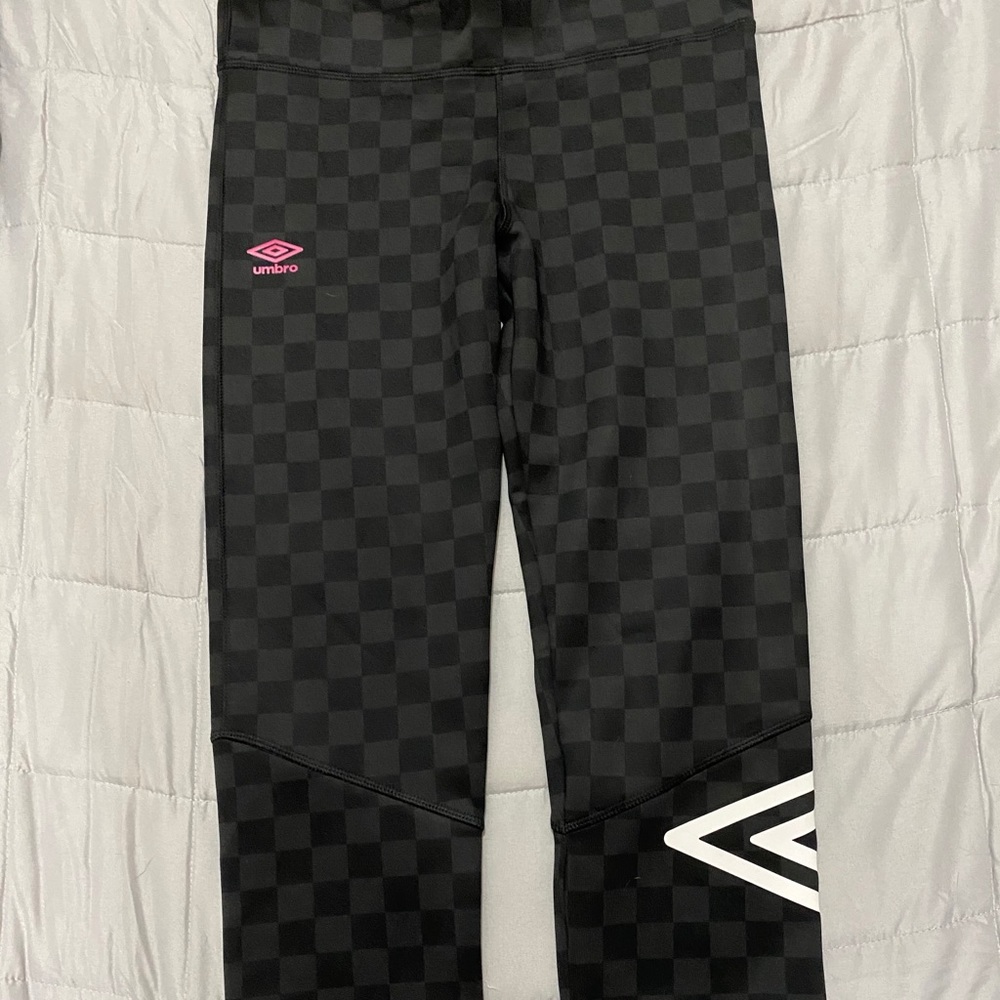 Black Checker Kids Umbro Pants Size XL 14/16